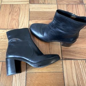 Frye Heeled Black Bootie. Size 6